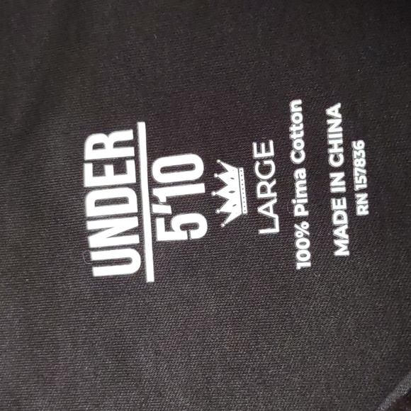 Under 5'10 Large Black 100% Pima Cotton Short Sleeve Polo Shirt - Picture 3 of 12